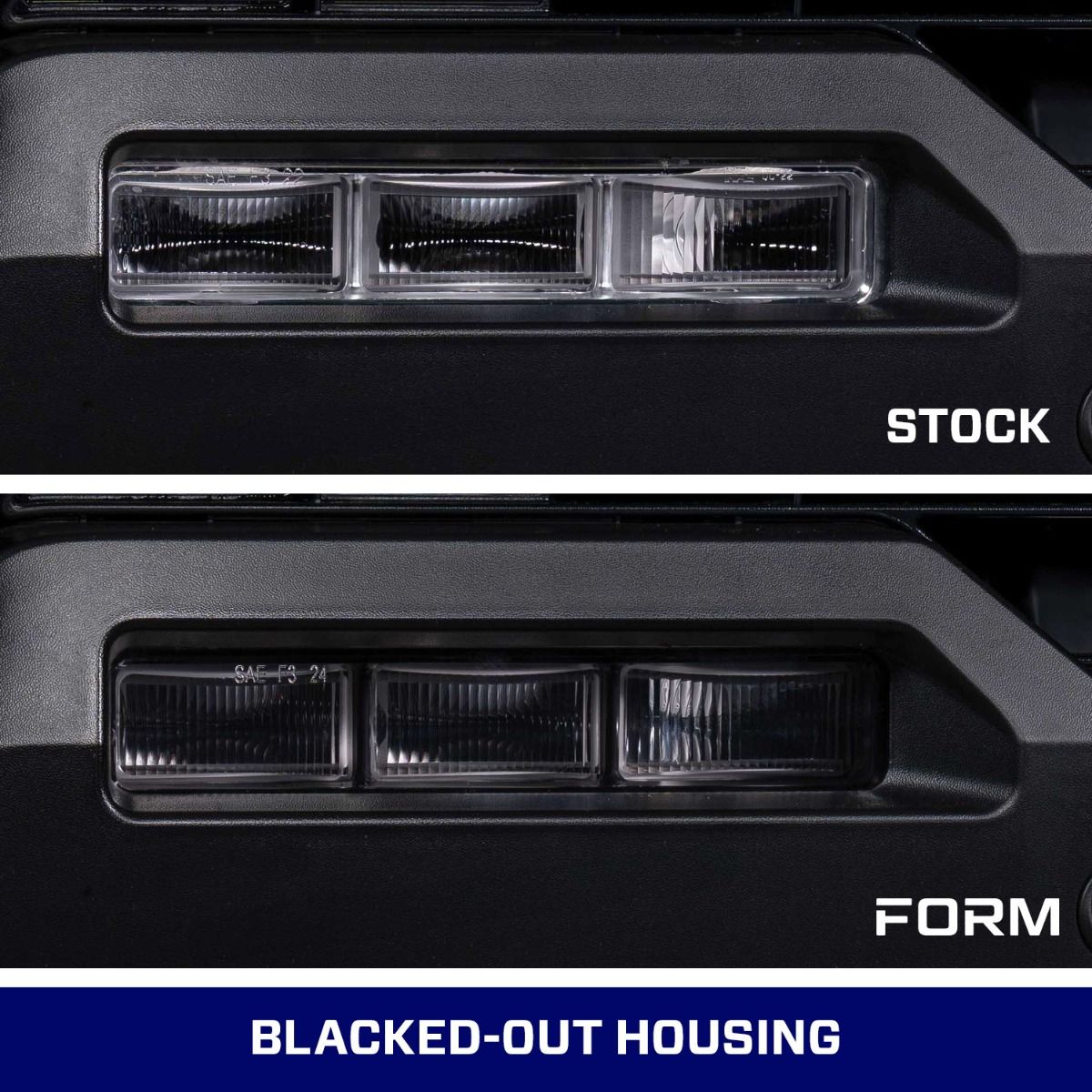 Comparison of Stock Fog lights versus Form Lighting Fog Lights