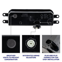 Features of FORM Lighting Tacoma Fog Lights showing Vents, adjusters and Plug & Play Installation