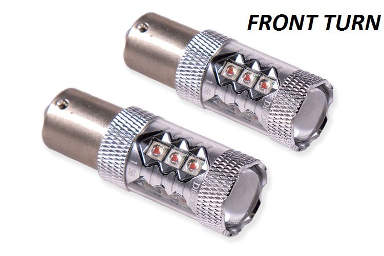Diode Dynamics Front Turn Signal LEDs for 1995-2000 Toyota Tacoma - 1156 Amber - Pair