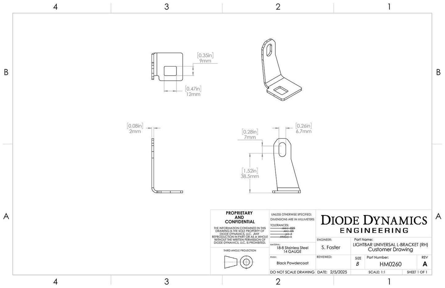 Diode Dynamics Stage Series LED Light Bar Universal Bracket Kit