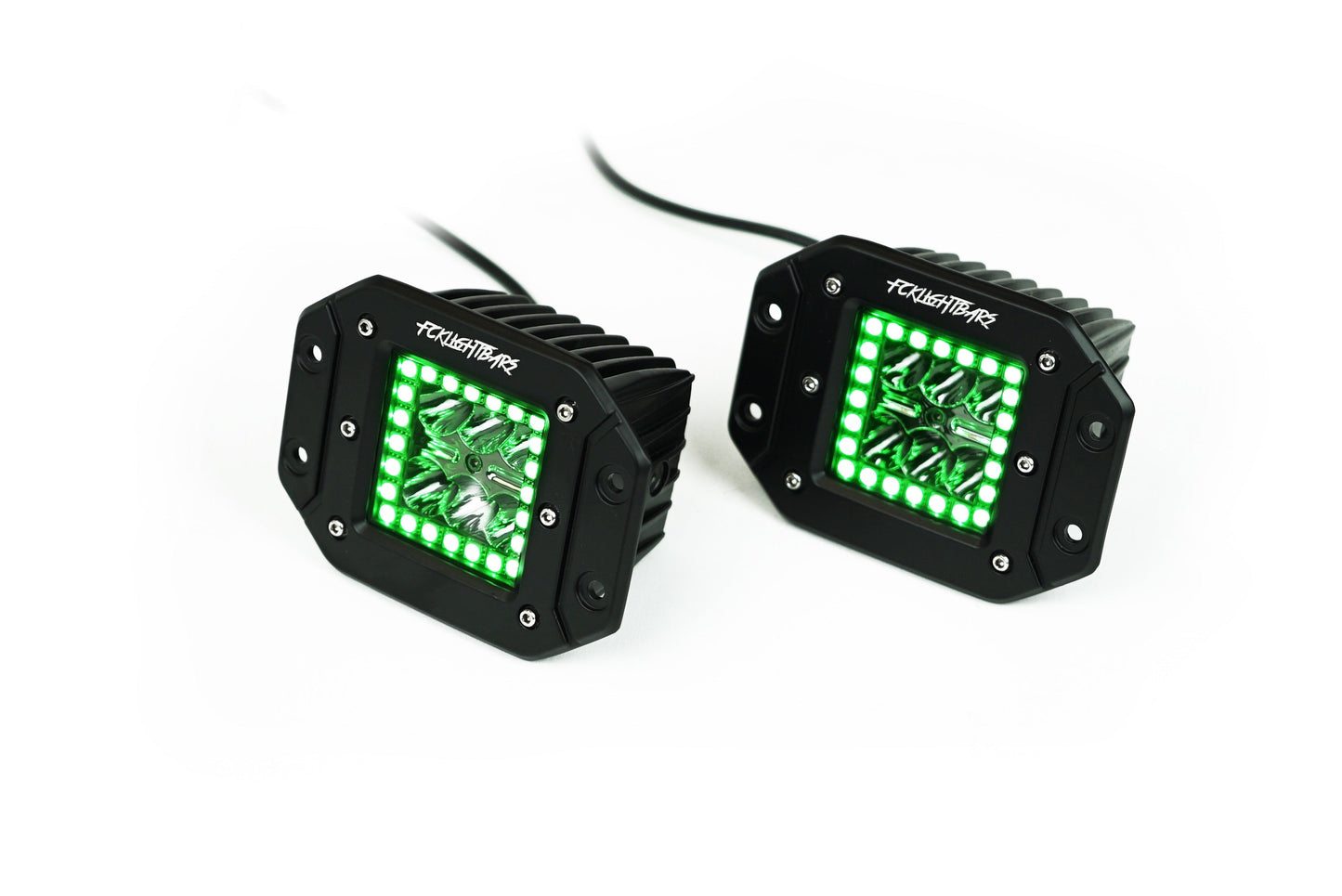 LED RGB Pod Lights FlushMounts Green