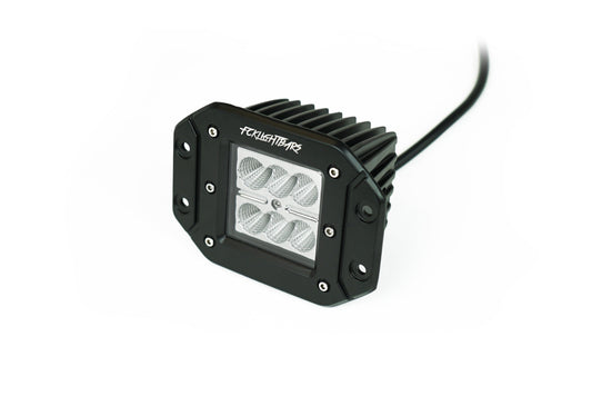 FCKLightBars P-3 Flushmount LED Pod Light | 30W CREE LED | 2,120 Lumens | IP68 Waterproof | Flush Mount Reverse, Bumper & Work Light