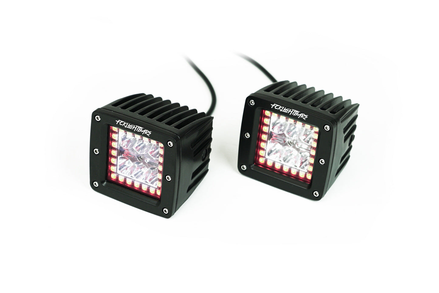 Affordable High-Output RGB Pod Lights Red