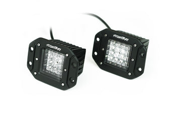 compare product FCKLightBars Dual Purpose Chase Flush Mount LED Pods – Amber/White with Built-In Strobe (Pair)