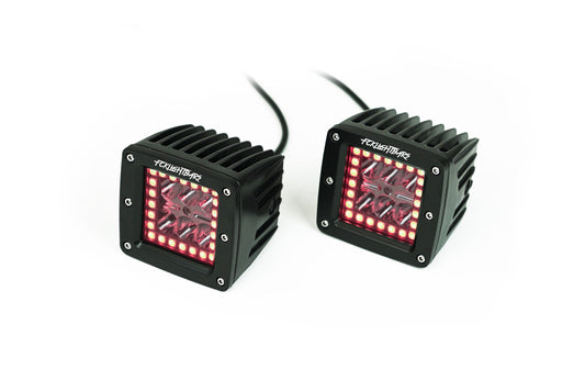 High-Output RGB Pod Lights Red