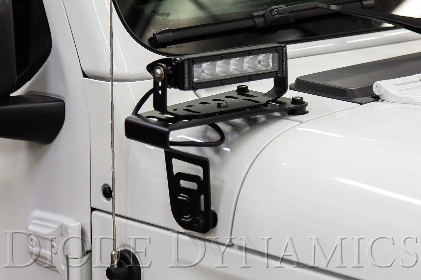 Diode Dynamics 2018-2026 Jeep JL Wrangler / 2020-2025 Jeep Gladiator Cowl Mount LED Brackets Diode Dynamics