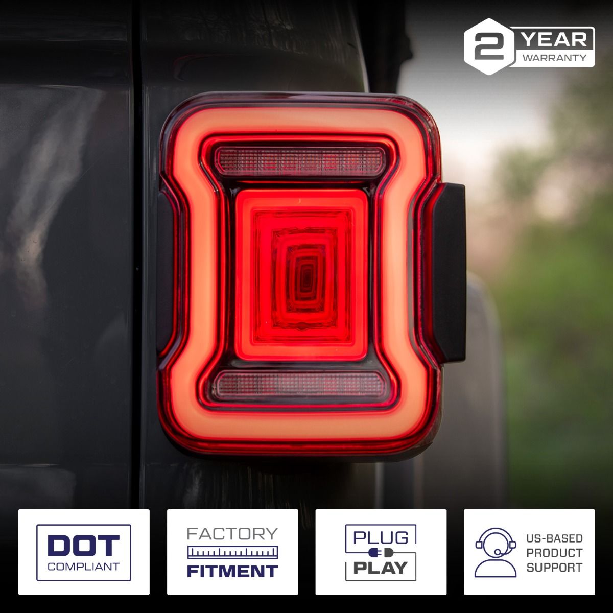 Form Lighting LED Tail Lights for 2020–2026 Jeep Gladiator | Sequential LED (Pair)