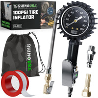 RHINO USA 100 PSI ANALOG TIRE INFLATOR GAUGE