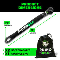 RHINO USA SYNTHETIC SOFT SHACKLE (2PK 3/8"X22")