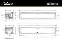 Diode Dynamics SS10 Yellow Stage Series LED Light Bar with Amber Backlight (Single)