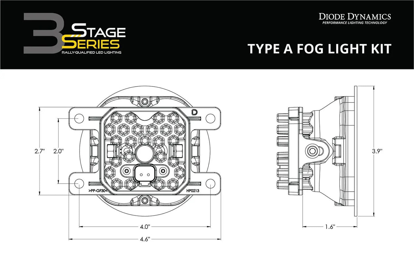 Diode Dynamics SS3 SAE Type A Fog Light Kit Diode Dynamics