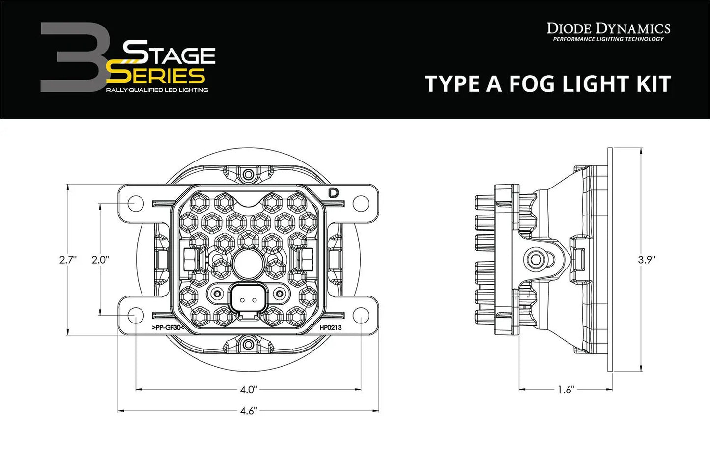 Diode Dynamics SS3 SAE Type A Fog Light Kit Diode Dynamics