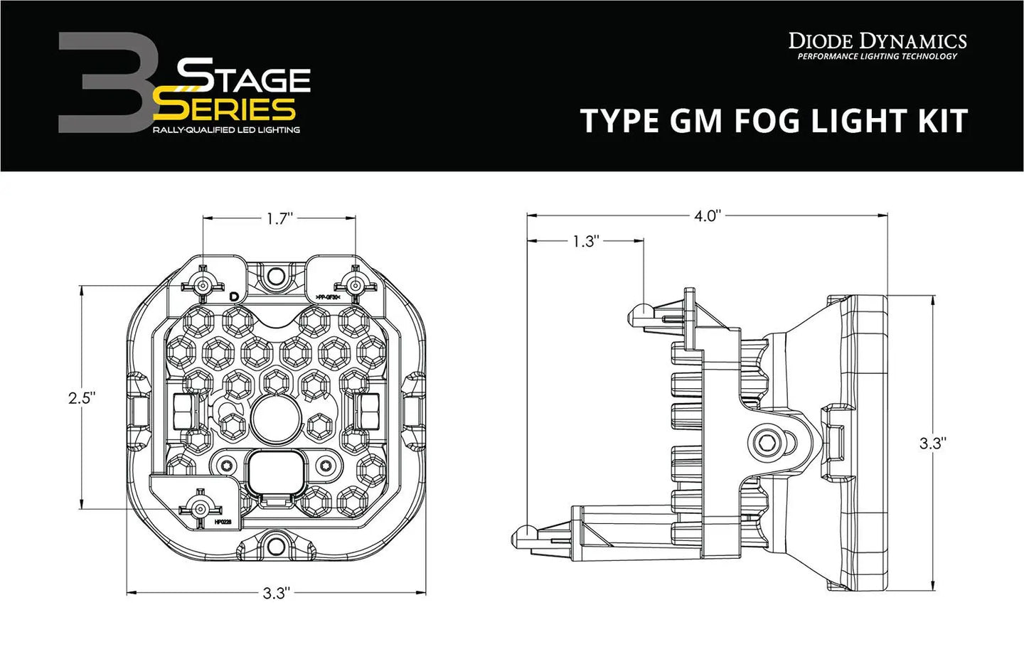 Diode Dynamics SS3 SAE Type GM Fog Light Kit Diode Dynamics