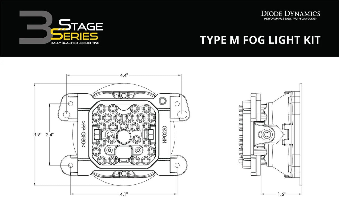 Diode Dynamics SS3 SAE Type M Fog Light Kit Diode Dynamics