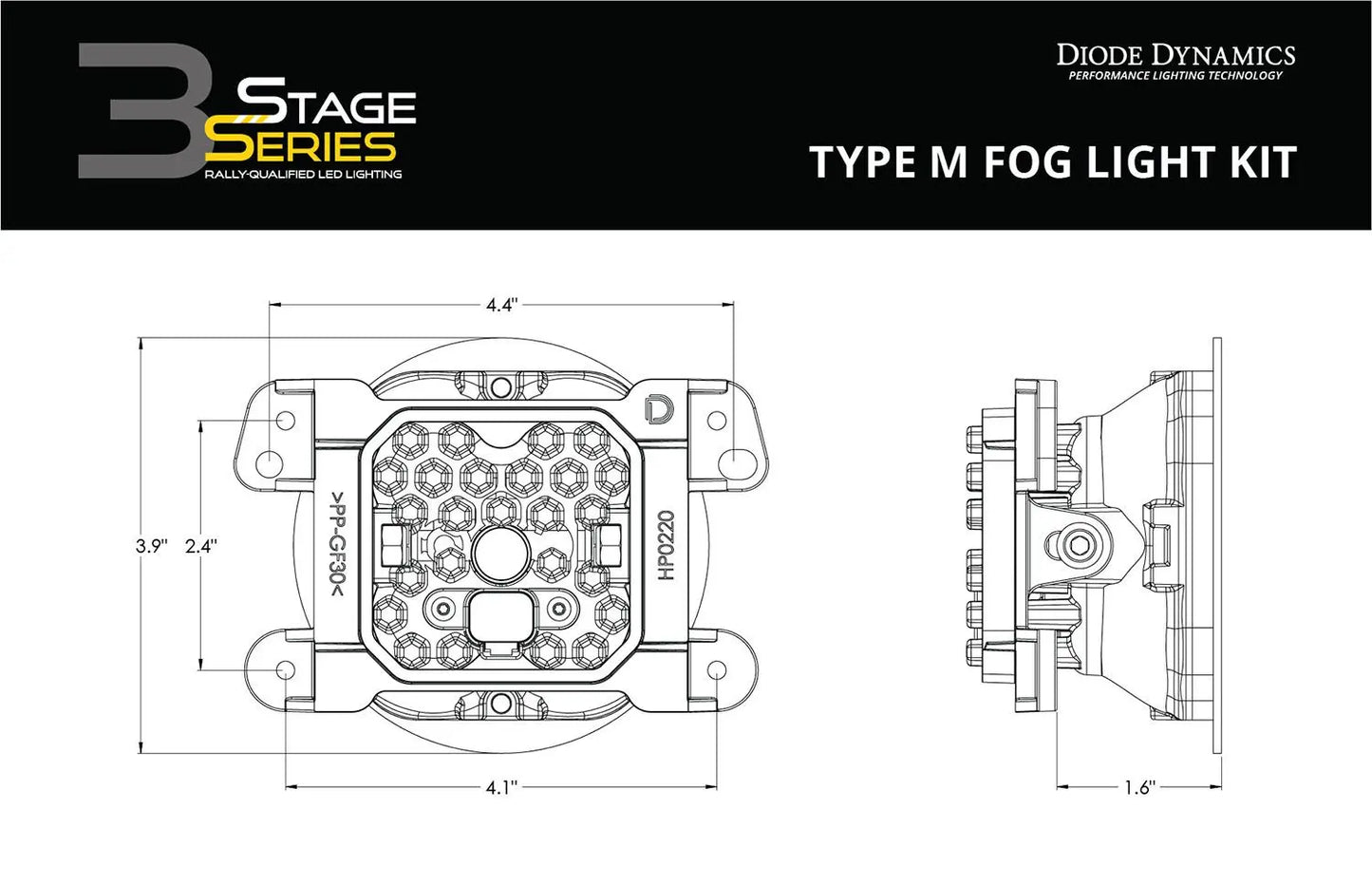 Diode Dynamics SS3 SAE Type M Fog Light Kit Diode Dynamics