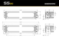 Diode Dynamics SS30 White Stage Series LED Light Bar with SmartSelect Backlight (Single)