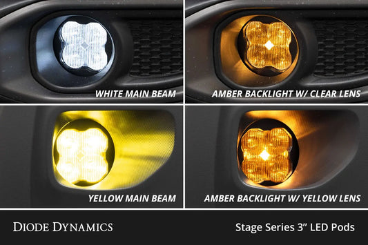 Diode Dynamics SS3 SAE/DOT Ram Vertical Fog Light Kit