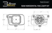 Diode Dynamics SS3 SAE/DOT Ram Horizontal Fog Light Kit Diode Dynamics