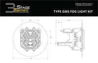 Diode Dynamics SS3 SAE Type GM5 Fog Light Kit Diode Dynamics