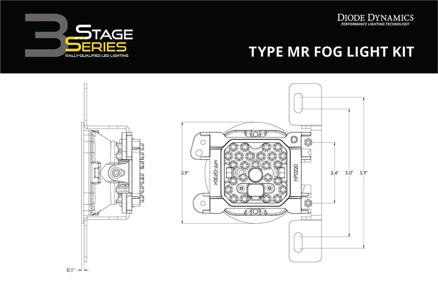 Diode Dynamics SS3 SAE Type MR Fog Light Kit Diode Dynamics