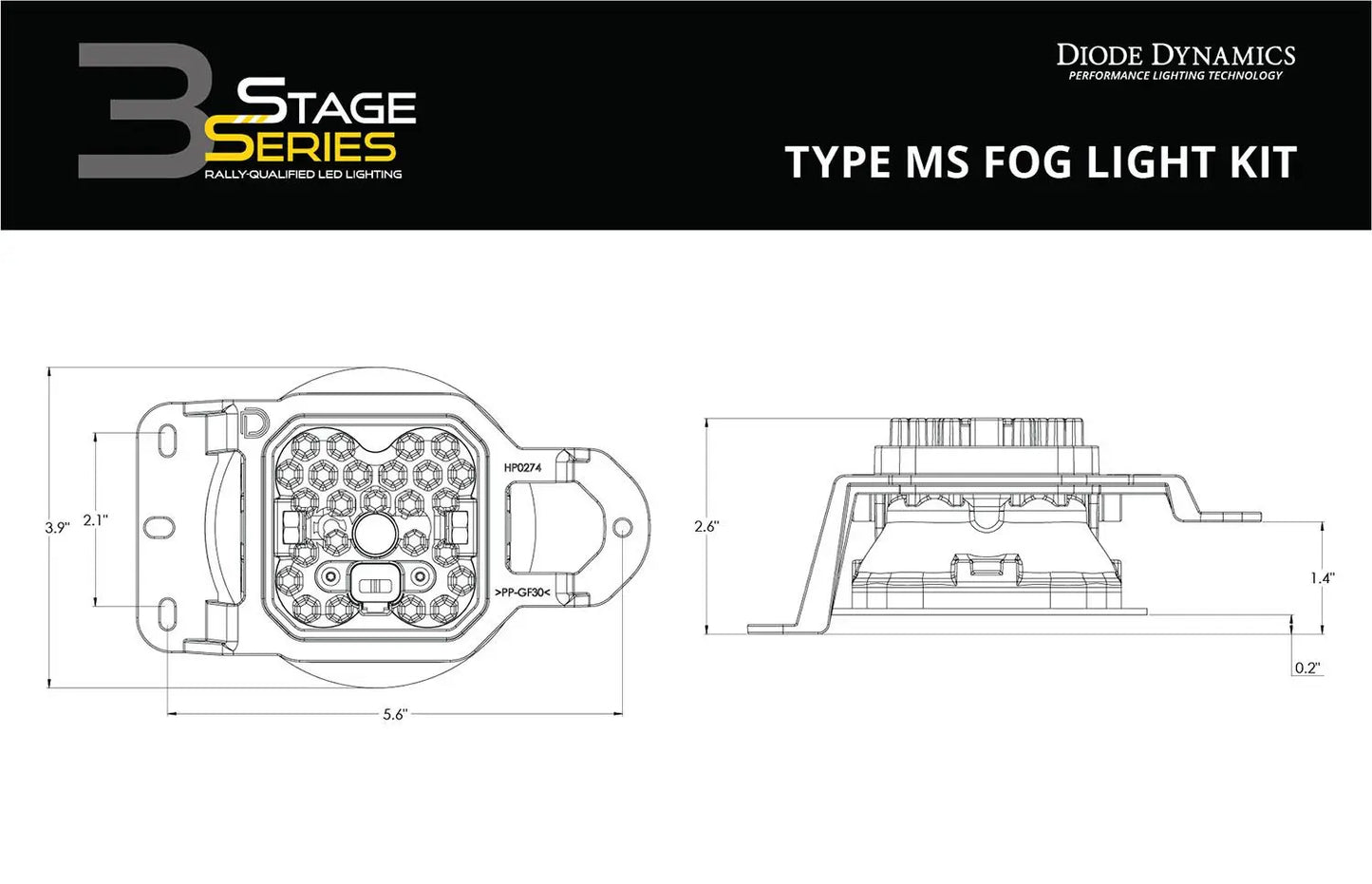 Diode Dynamics SS3 SAE Type MS Fog Light Kit Diode Dynamics