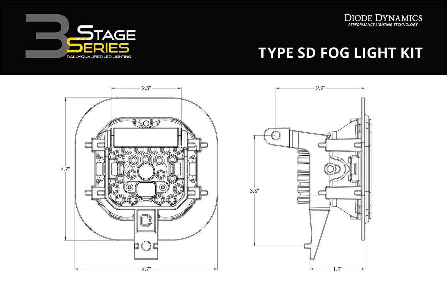 Diode Dynamics SS3 SAE Type SD Fog Light Kit Diode Dynamics