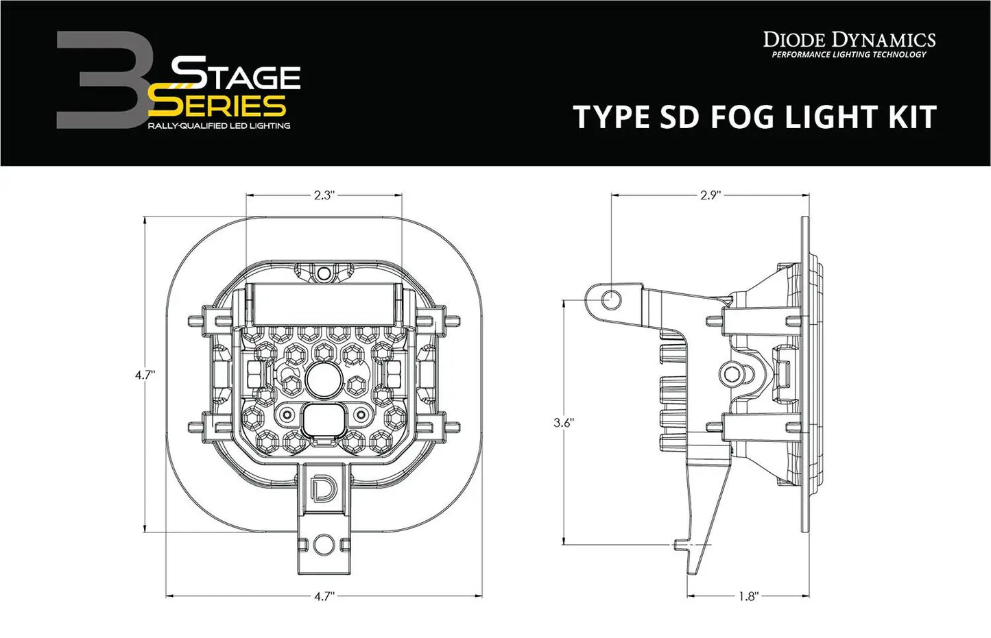 Diode Dynamics SS3 SAE Type SD Fog Light Kit Diode Dynamics