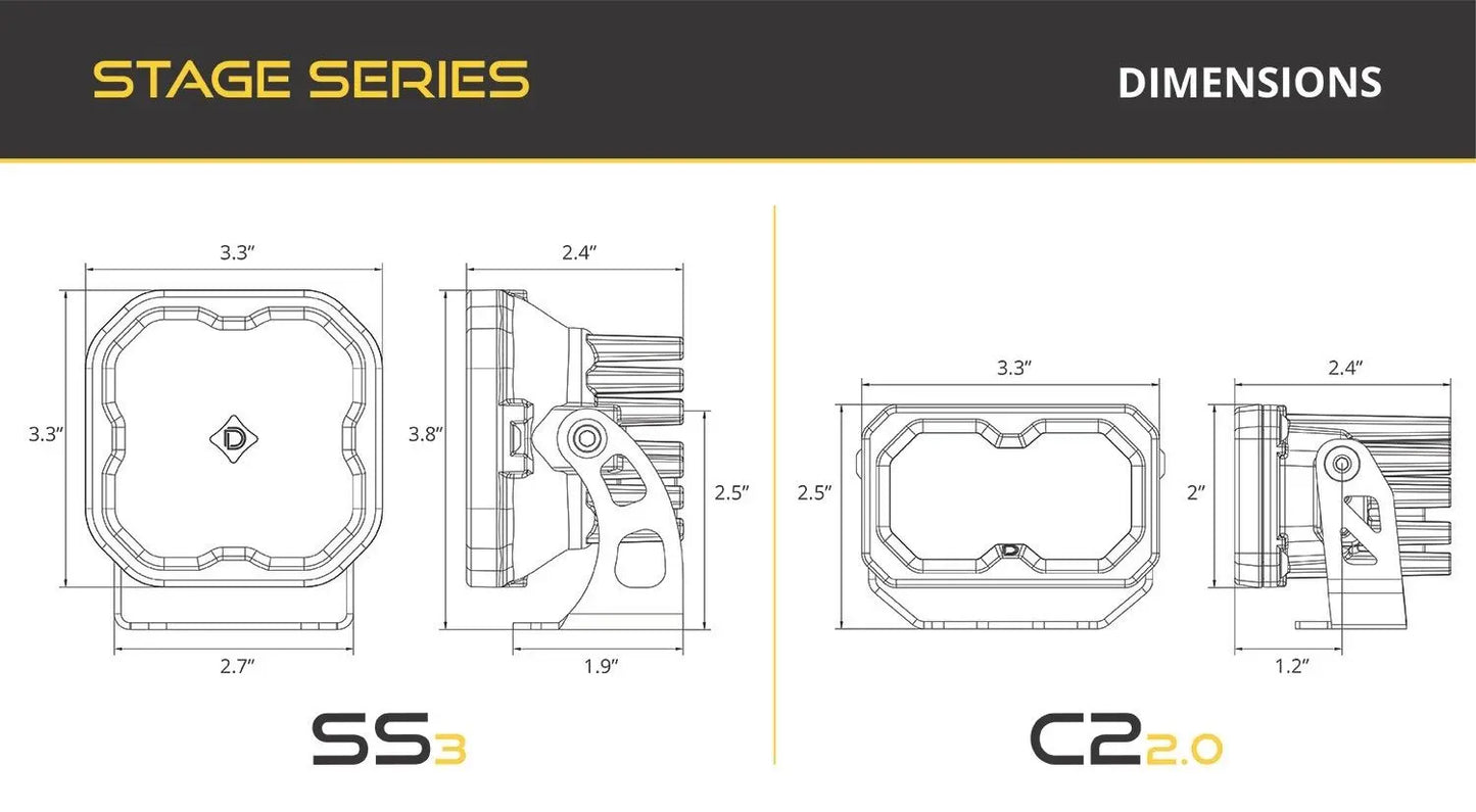 Diode Dynamics Stage Series Backlit Ditch Light Kit for 2015-2021 Subaru WRX/STi Diode Dynamics