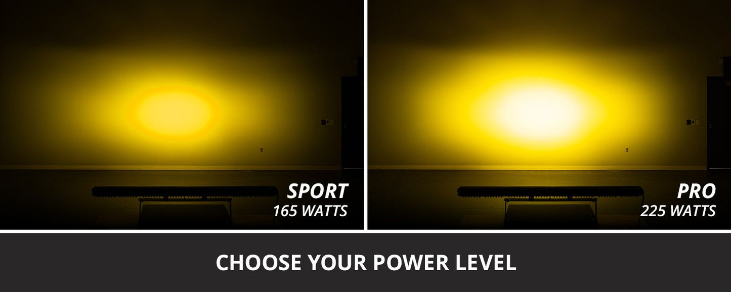 Diode Dynamics SS40 Stage Series Yellow LED Light Bar | Amber Backlight Off-Road Light Bar | Sport & Pro