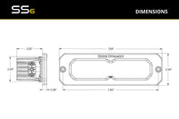 Diode Dynamics SS6 White Flush Mount Stage Series LED Light Bars with Red Backlight (Pair)