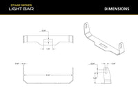 Diode Dynamics U Bracket Kit (Single) for SS6 6" Light Bar - DD8658S