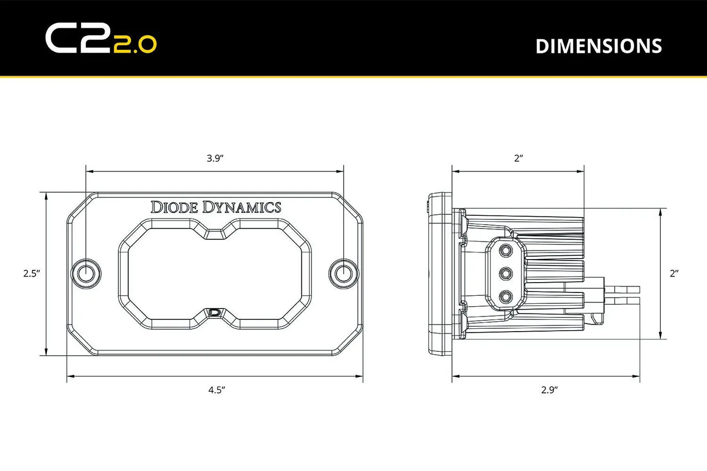 Diode Dynamics Stage Series Flush Mount Reverse Light Kit Diode Dynamics
