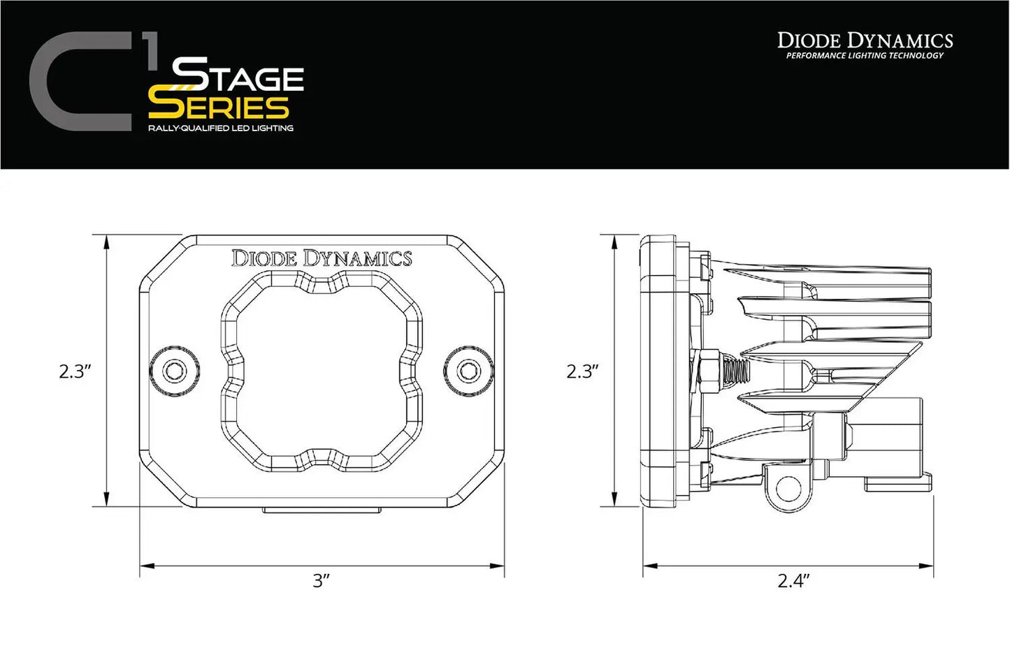 Diode Dynamics Stage Series Flush Mount Reverse Light Kit Diode Dynamics