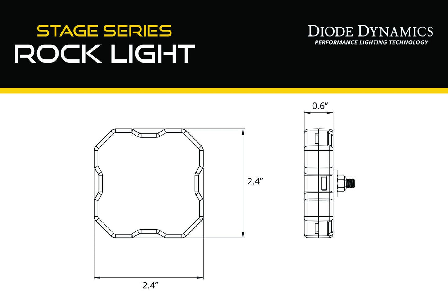 Diode Dynamics Stage Series SXS Rock Light Installer Kit – 8-Pack