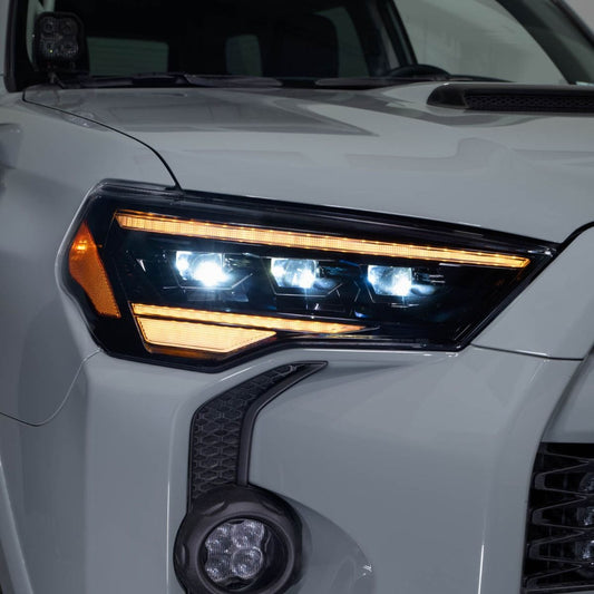 Form Lighting Sequential LED Headlights for 2014-2024 Toyota 4Runner | Triple Projector, White/Amber DRL & Plug-and-Play