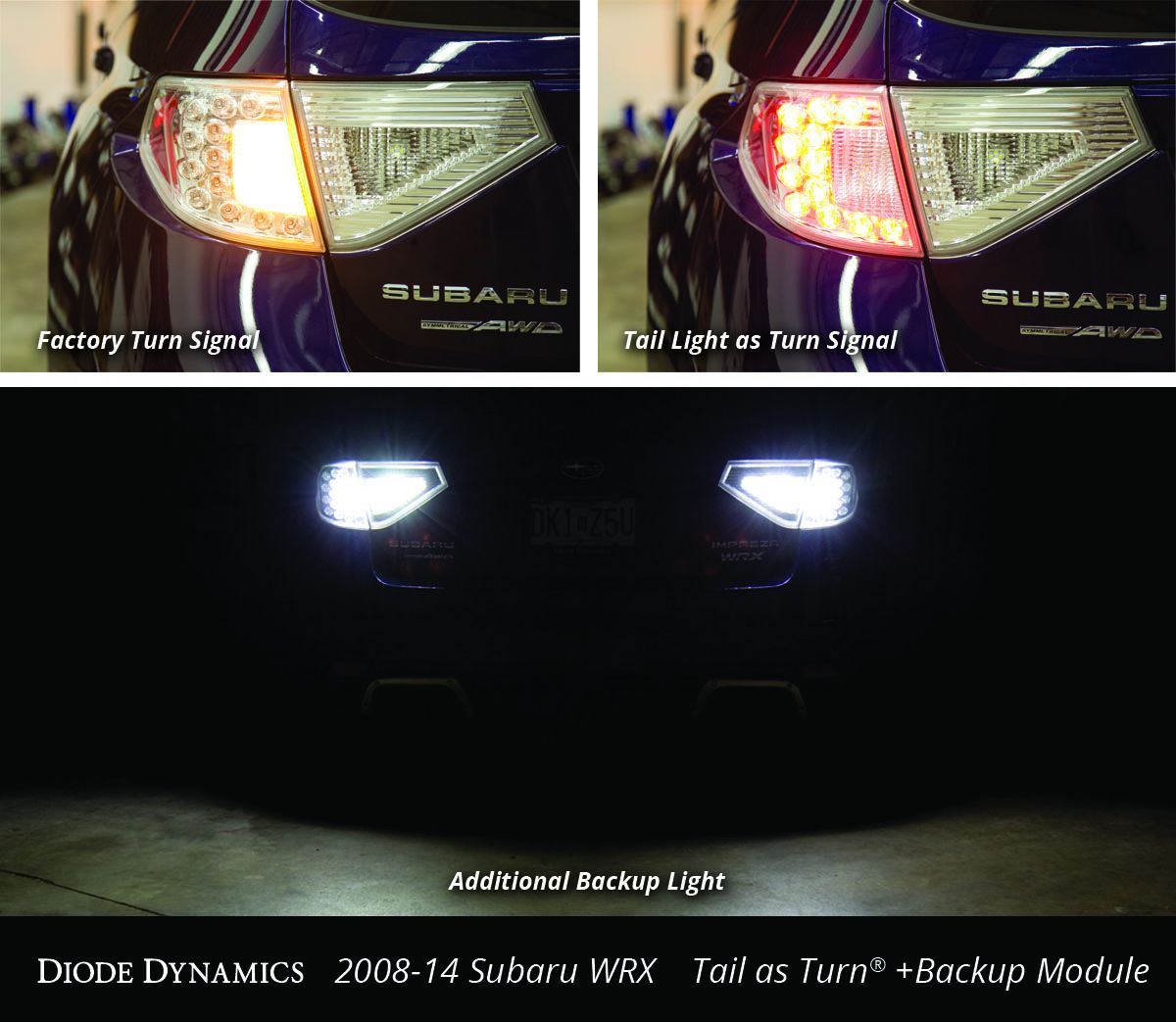 Diode Dynamics 2008-2014 Subaru WRX/STi Hatchback Tail as Turn® +Backup Module (USDM)