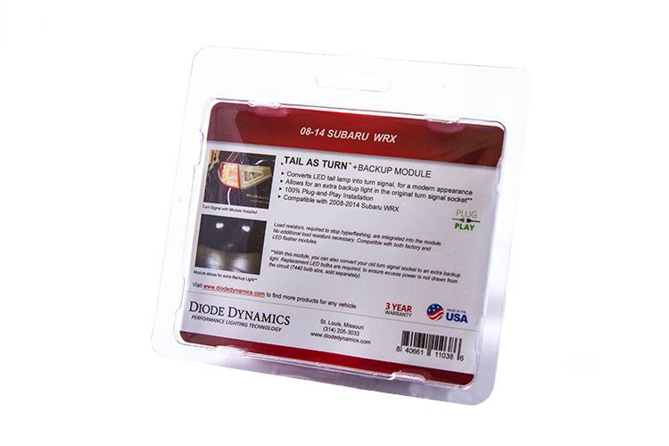 Diode Dynamics 2008-2014 Subaru WRX/STi Hatchback Tail as Turn® +Backup Module (USDM)