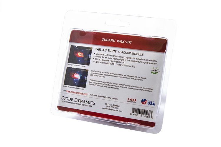 Diode Dynamics 2015-2021 Subaru WRX / STi Tail as Turn® +Backup Module (USDM) Tail Lights
